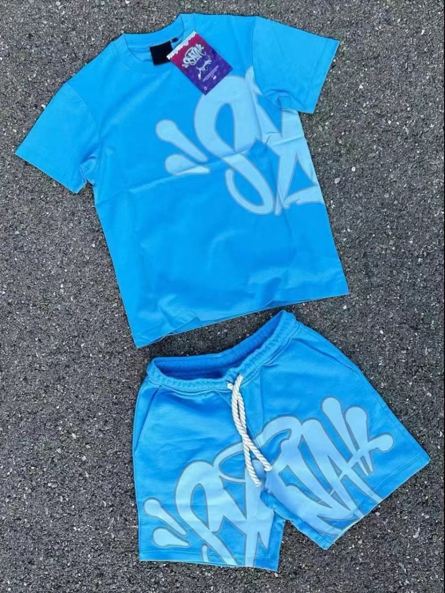 Syna World Men's tshirts set 5A Tee printed designer t shirt short y2k tees Syna World Graphic tshirt and shorts hip hop S-XL