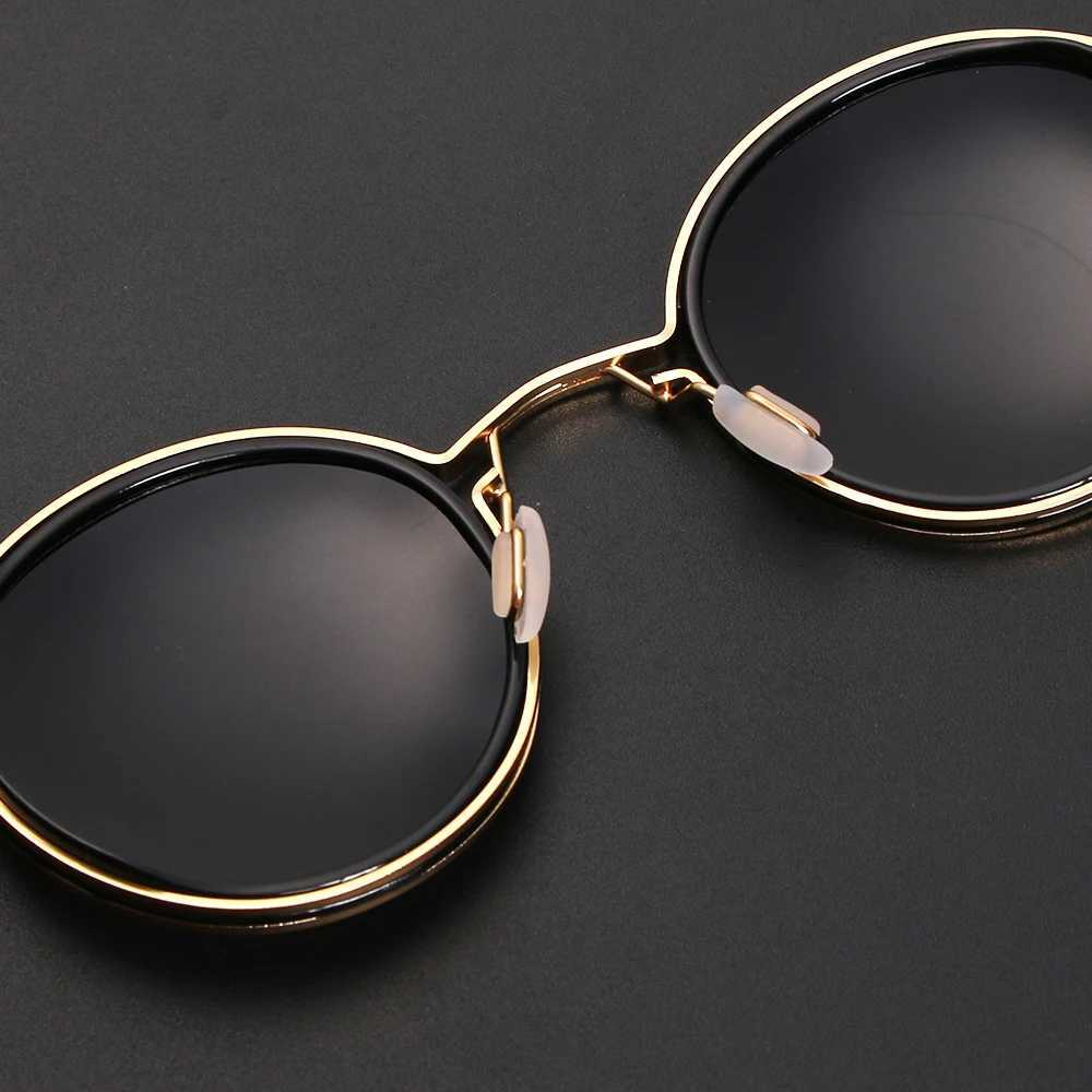 Okulary przeciwsłoneczne unisex retro okrągłe okulary przeciwsłoneczne projektant marki vintage mała ramka klasyczna gotycka steampunk okulary przeciwsłoneczne Uv400 jazda goglesl2403