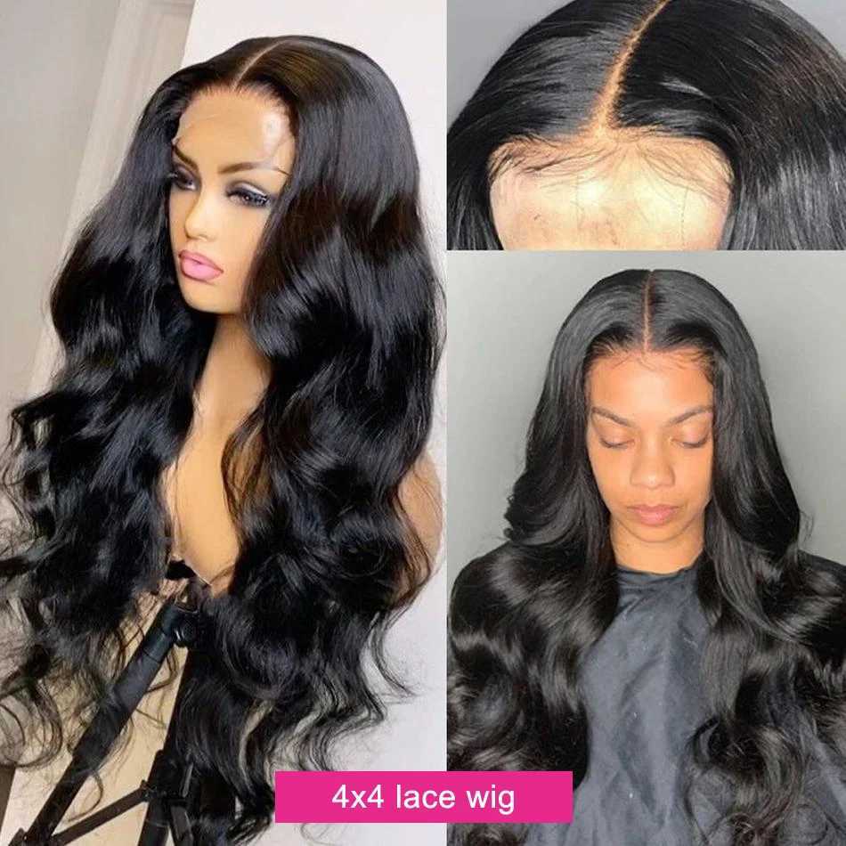 Synthetic Wigs 13x4 Transparent Lace Front Human Hair Wigs Cranberry Hair Body Wave Lace Frontal Wig Brazilian Human Hair 4x4 Lace Closure Wig 240328 240327