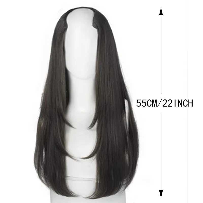 Perruques synthétiques MSTN synthétique femmes style cheveux longs cheveux extra longs perruques synthétiques cheveux en couches haut de la tête augmenter les cheveux 240328 240327