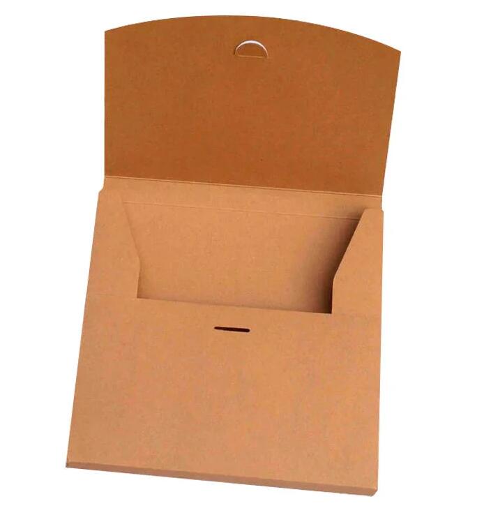 Biodegradable Recycled Folding Kraft Paper High Grade Shirt Clothing Packaging Box With Business Simple Paper Gift Boxes