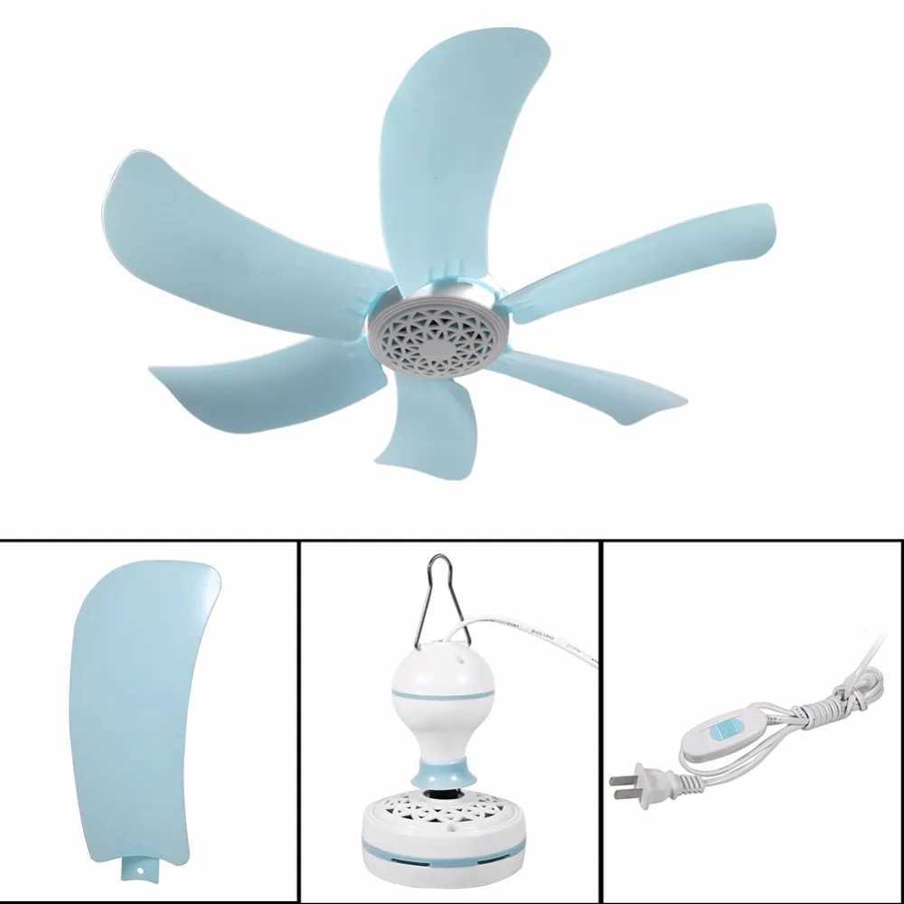 Elektrische Ventilatoren 220V 8W Mini Deckenventilator Energiesparende Anti-Moskito Sommer Kühlventilatoren Kühler für Zuhause Schlafsaal 6 Flügel 240319