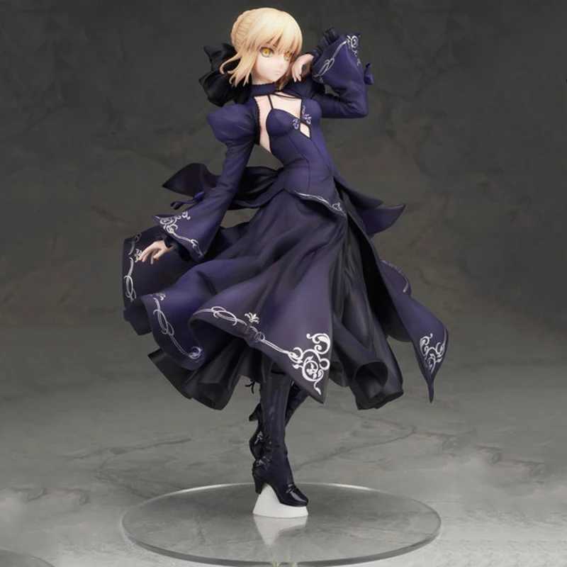 Anime Manga 24 CM / 9,45 polegadas lote / noite Altria Pendragon sabre móvel Anime Modelo figura multi-articulada brinquedos móveis conjunto de garagem presentes 240319