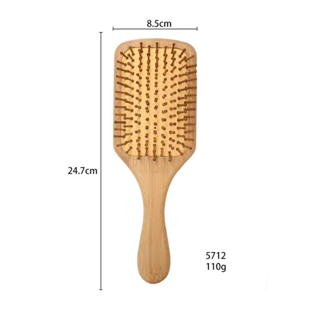 Brosses à cheveux brosse démêlante en bambou brosse incurvée peigne de massage démêlant brosse à cheveux portable pour les femmes brosses de coiffure droites et bouclées