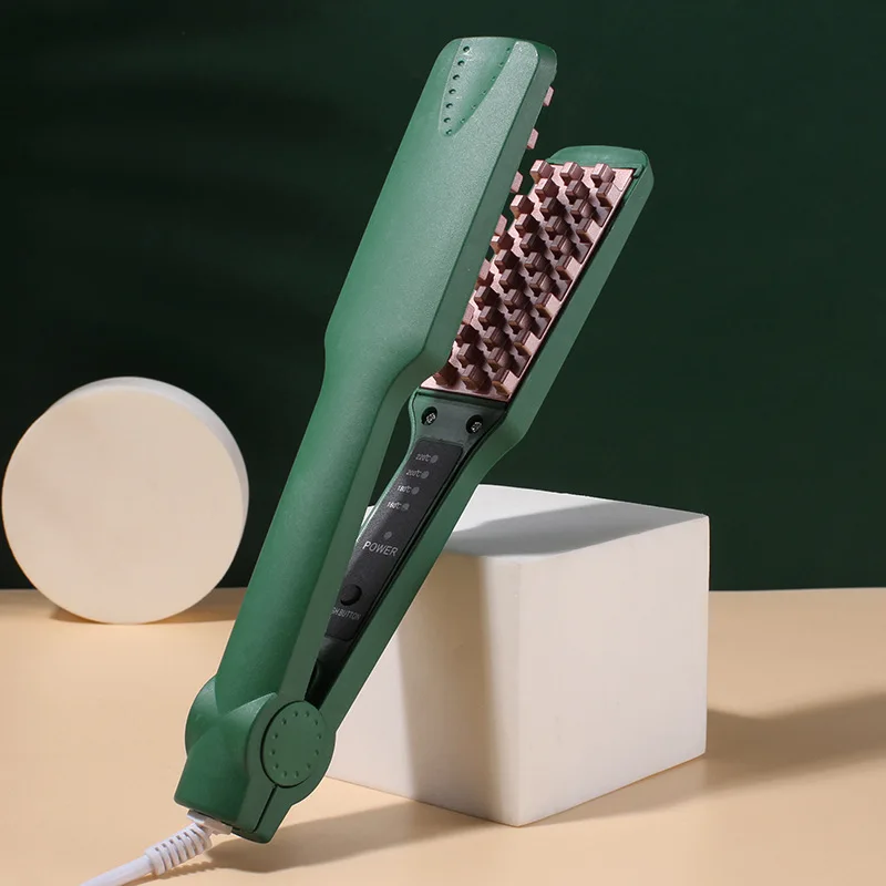 Irons Professional Volumizing Hair Iron Ceramic 3D Grid Hair Crimper Curling Iron Corn Perm Splint Flat Iron Hair Styling Tools