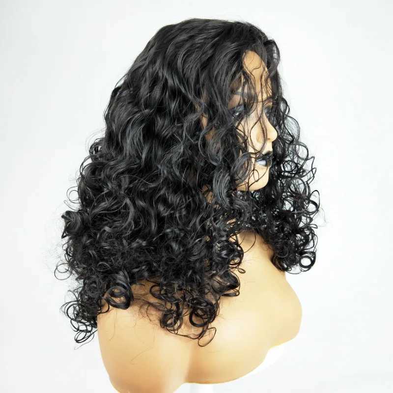Синтетические парики Косплей Парики Женский парик из Европы и США, модные длинные вьющиеся волосы, большие волны, маленькие вьющиеся синтетические высокотемпературные шелковые повязки на голову 240327