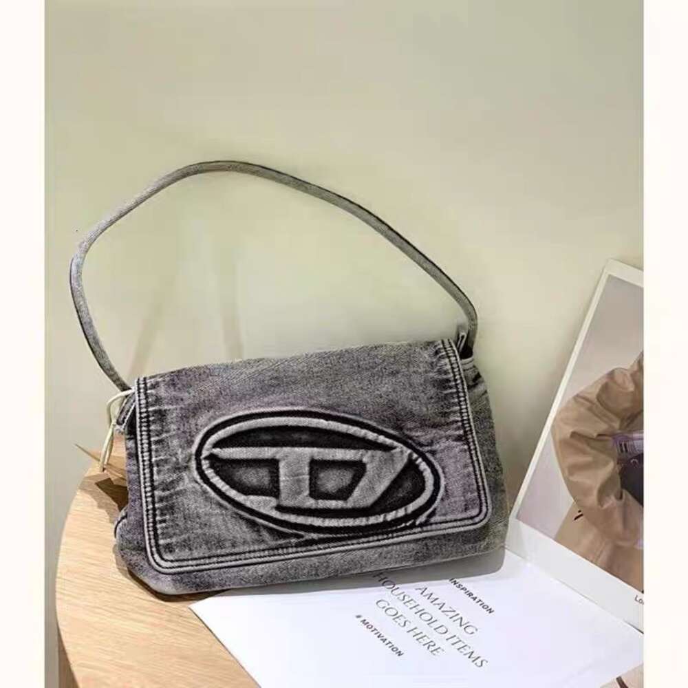 Cheap Wholesale Limited Clearance 50% Discount Handbag Early Autumn New Light Luxury Washed Denim Soft and Lazy Underarm Single Shoulder Womens Bag