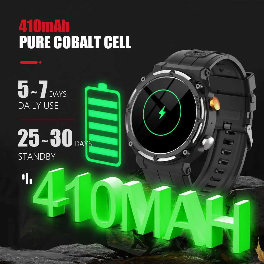 Orologi da polso SKMEI 410mAh 1. Contapassi da nuoto da 39 pollici Smartwatch sportivo da uomo Bluetooth Cardiofrequenzimetro Chiama Smart Watch Android ios 240319