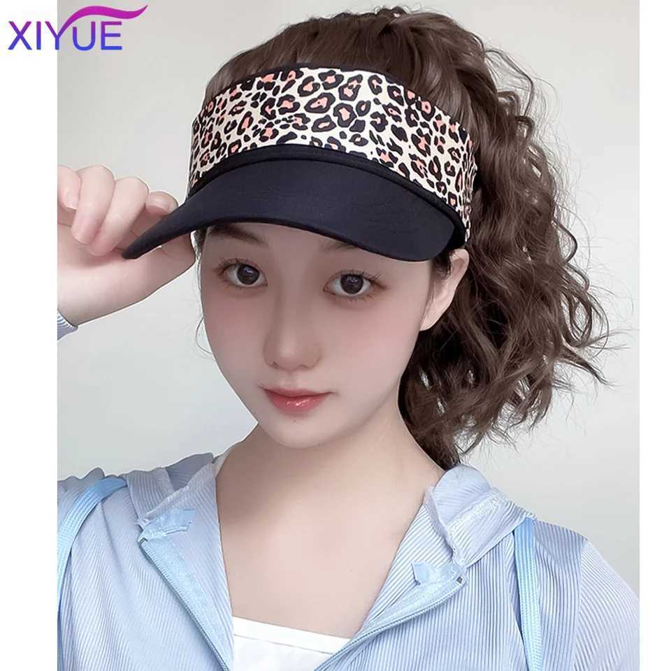 Synthetic Wigs Cosplay Wigs Synthetic Natural Curly Hair Ponytail Wig Straight Travel Beach Shade Baseball Cap All-in-one Easy to Wear Hat Wig 240328 240327