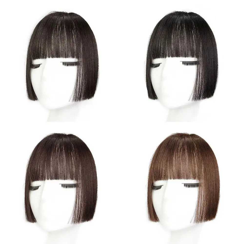 Synthetic Wigs Bangs Synthetic Princess Cut Bangs Wig Natural Forehead Fake Bangs Side Perm Wig Piece Center Split Bangs Wig Womens Wig Piece 240329