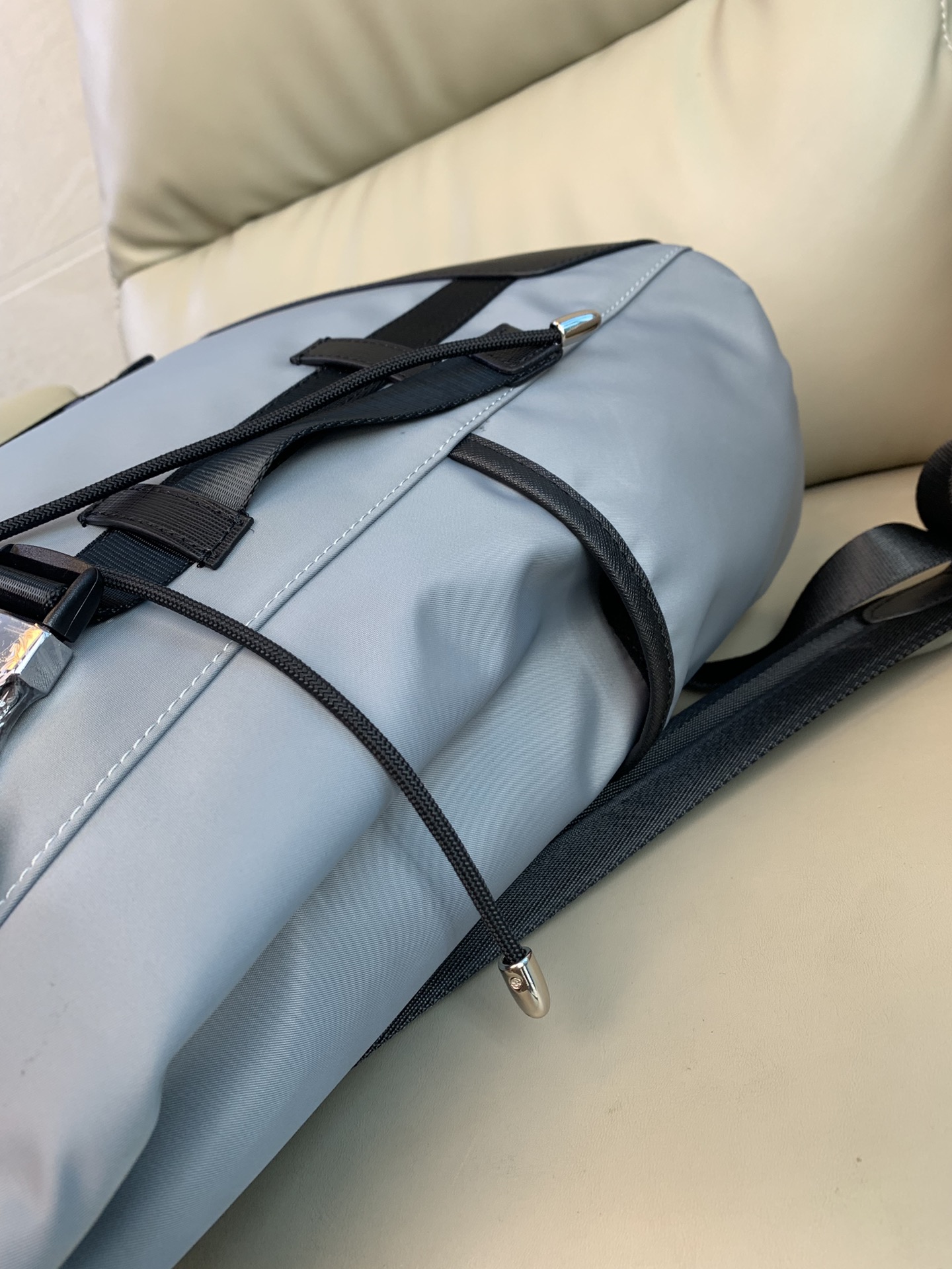 حقيبة مصممة على ظهر حقيبة ظهر BRA LOGO Top Leather Leath