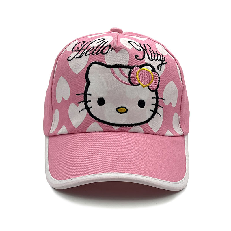 어린이 만화 야구 모자 Katie Cat Ball Cup 모자 귀여운 멜로디 선샤이드 모자
