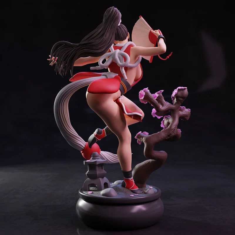 Anime Manga Lindenking A462 Mai Shiranui 1/8 Scale1/6 Zestawy garażowe 3D Model GK Unpaled White Film Collections for Modeners 240319