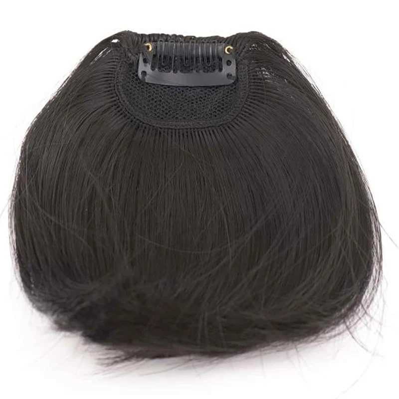 Synthetic Wigs Bangs Synthetic Wig Air bangs Natural Short Brown Blond Black Fake Hair Fringe Clip in Hair Pieces 240328 240327