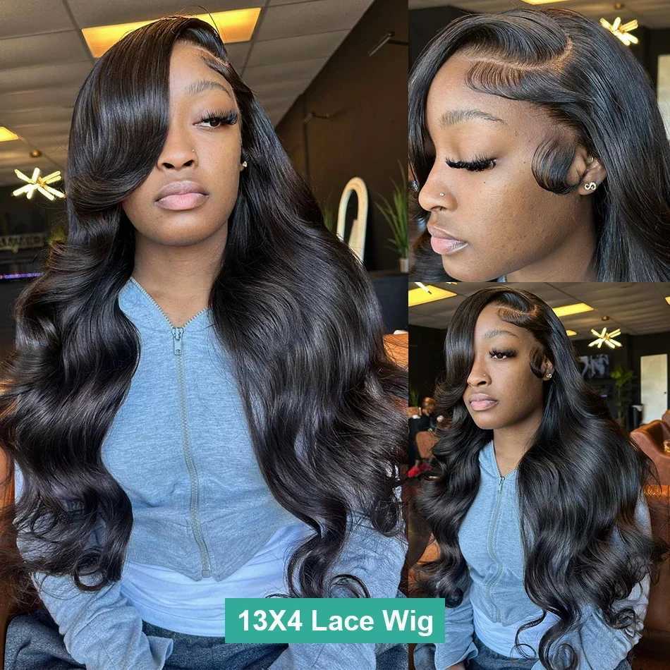 Synthetic Wigs Synthetic Wigs 13x6 13x4 HD Transparent Body Wave Lace Front Wig Brazilian 360 Water Wave Ready To Wear 5x5 Lace Closure Glueless Wig For Women 240329