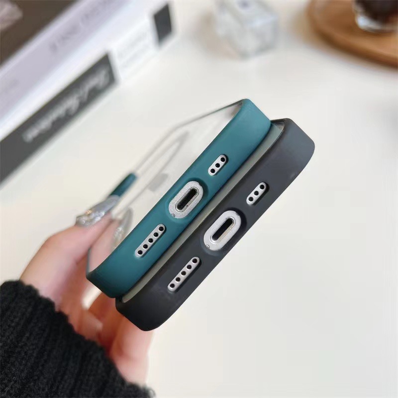 Macarone Matte Cases Magsafe Soft TPU Hard Clear PC Phone Case Cover For iPhone 15 14 13 11 Pro Max X XS XR Plus