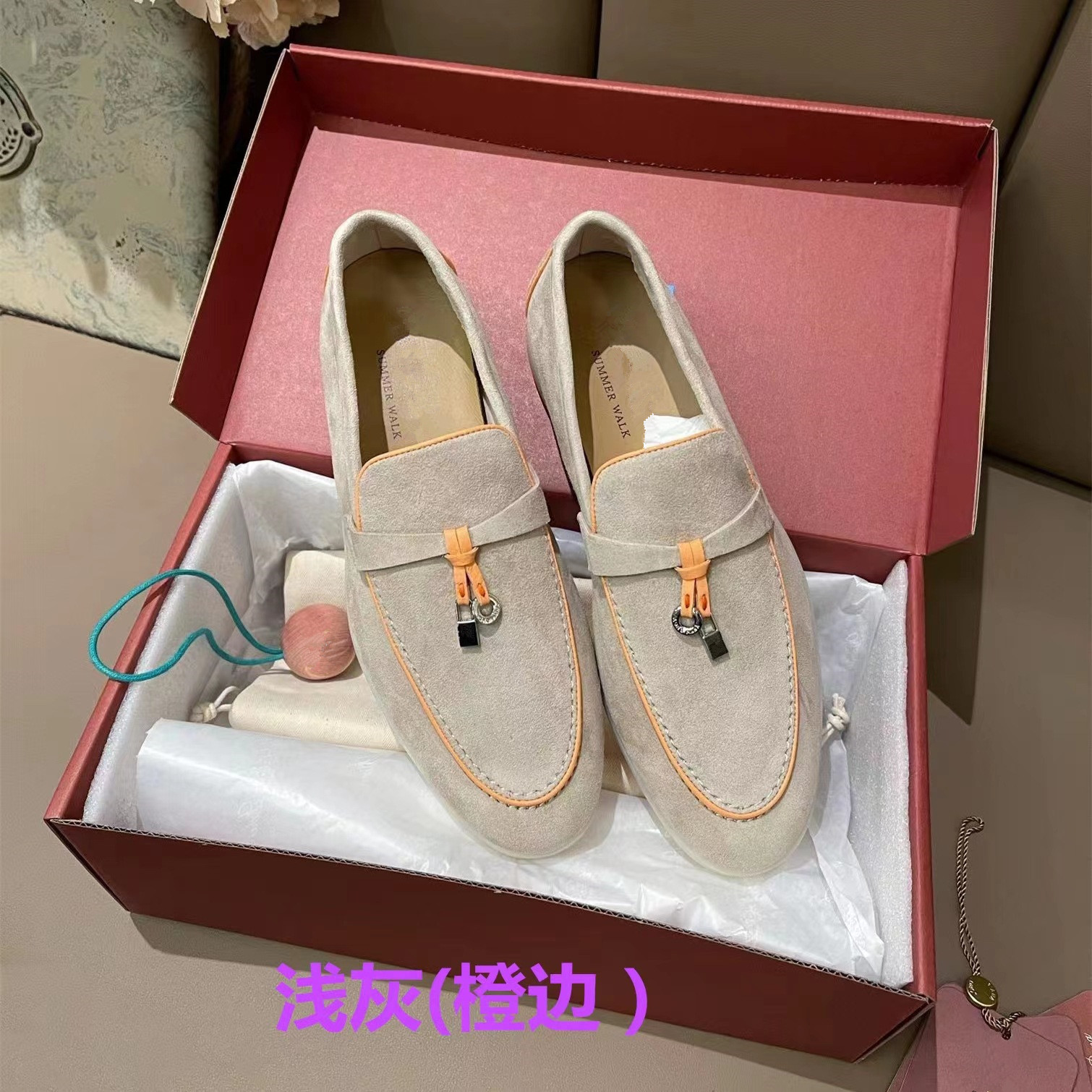 LP Shoes Damen-Loafer, Loropi-Flats, zum Hineinschlüpfen, Freizeitkleidung, Bootsschuhe, Luxus-Designer-Schuhe, Büro, Sommer, Spaziergang, Freizeit, A+++, hochwertiges weiches Wildleder