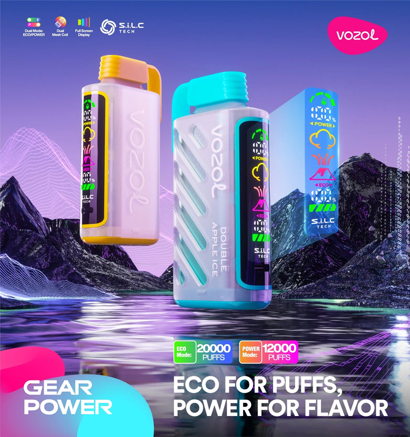 Nouvelle arrivée Vozol Brand Gear Power E Cigarette Digital Screen 20ml Vape Mod Modmy Vape Pod Cigarrillos Electronicos