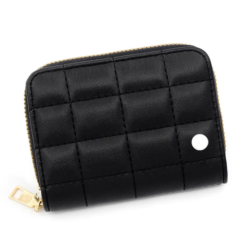 LL Women`s Card Bag PU Card Holder Coin Purse Multi-position Zipper Mini Money Bag K9926