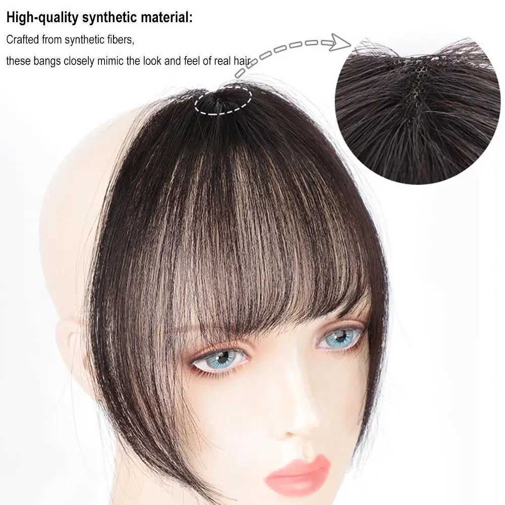 Synthetic Wigs Bangs Fake Air Bangs Hairstyle Tool Hair Clip Synthetic Hair Fake Tassels Natural Wig Women Clip Bangs Tool Natural Wig 240328 240327