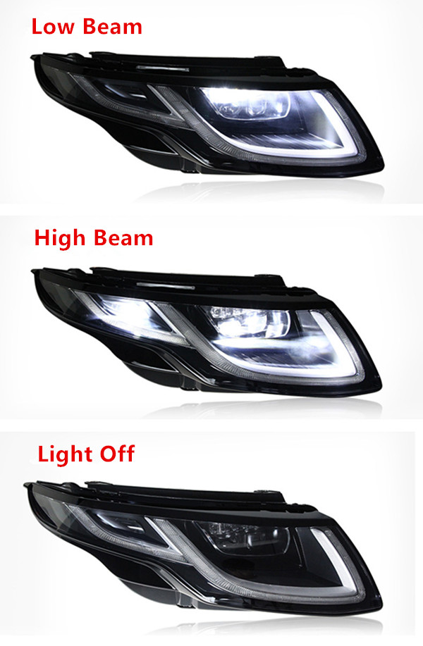 Phare LED pour Land Rover Range Rover Evoque phare diurne 2013-2017 DRL clignotant feux de route lentille de projecteur