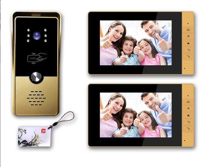 Doorbells Homefong 7 Inch Home Intercom System Video Door Phone Wired Video Doorbell with Monitor CCTV Camera ported HD Day Night ViewL231120