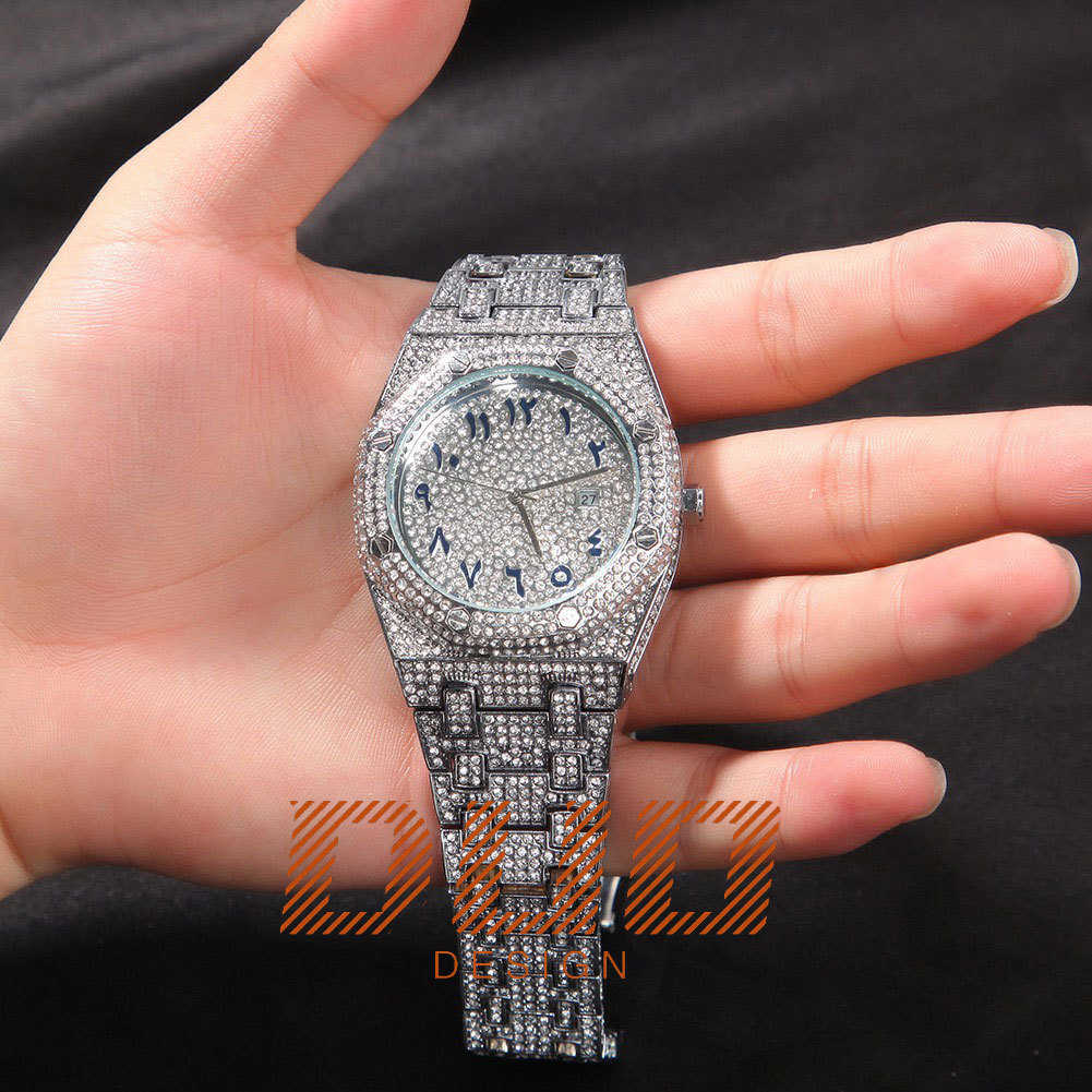 Diamanttest bestehen Luxusuhr Moissanit Iced Out Hip-Hop-Uhren Original Saphirspiegel 39 mm Automatische Designer-Armbanduhr Mechanisch Hochwertiges Uhrwerk