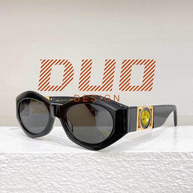 Óculos de sol de luxo Moda óculos moldura oval Designer óculos de sol mulheres anti-radiação UV400 lentes polarizadas mens retro hip hop óculos com original