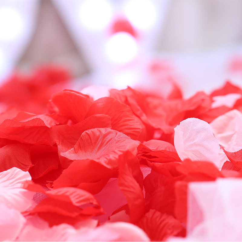 100 petali di rosa artificiale petali di fiore matrimoni decorazioni romantiche serate speciali lui set lei l'anniversario della proposta San Valentino's
