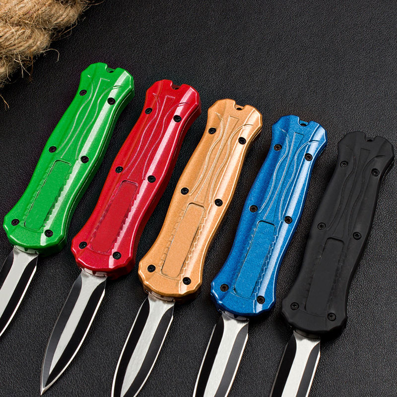 5 couleurs Mini OTF AUTO Knife 440C lame en acier, poignées en polymère, BM 3300 3310 3400 4600 EDC couteaux de poche outil tactique extérieur C07 A07