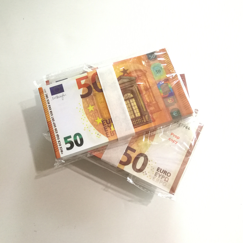 Accessoire de Bar faux billet 10 20 50 100 200 500 Euro film Faux argent fête jouets pour enfants jeu pour adultes /pack Faux Euros livre 3 pack
