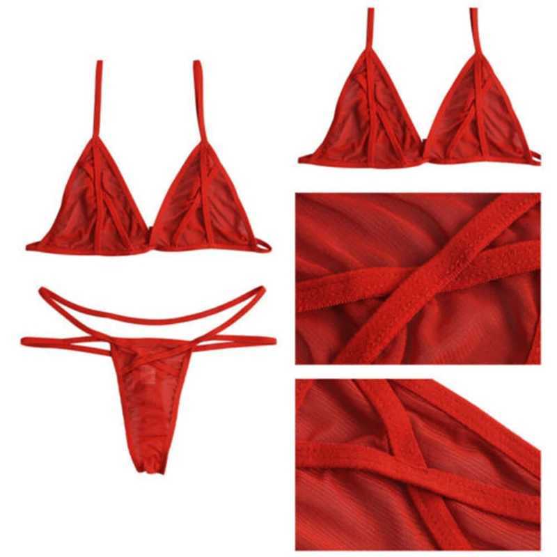 Set sexy reggiseno e mutandine set mesh trasparente reggiseno senza cuciture set da donna biancheria intima set ladies bralette sexy sexy lingerie 24319