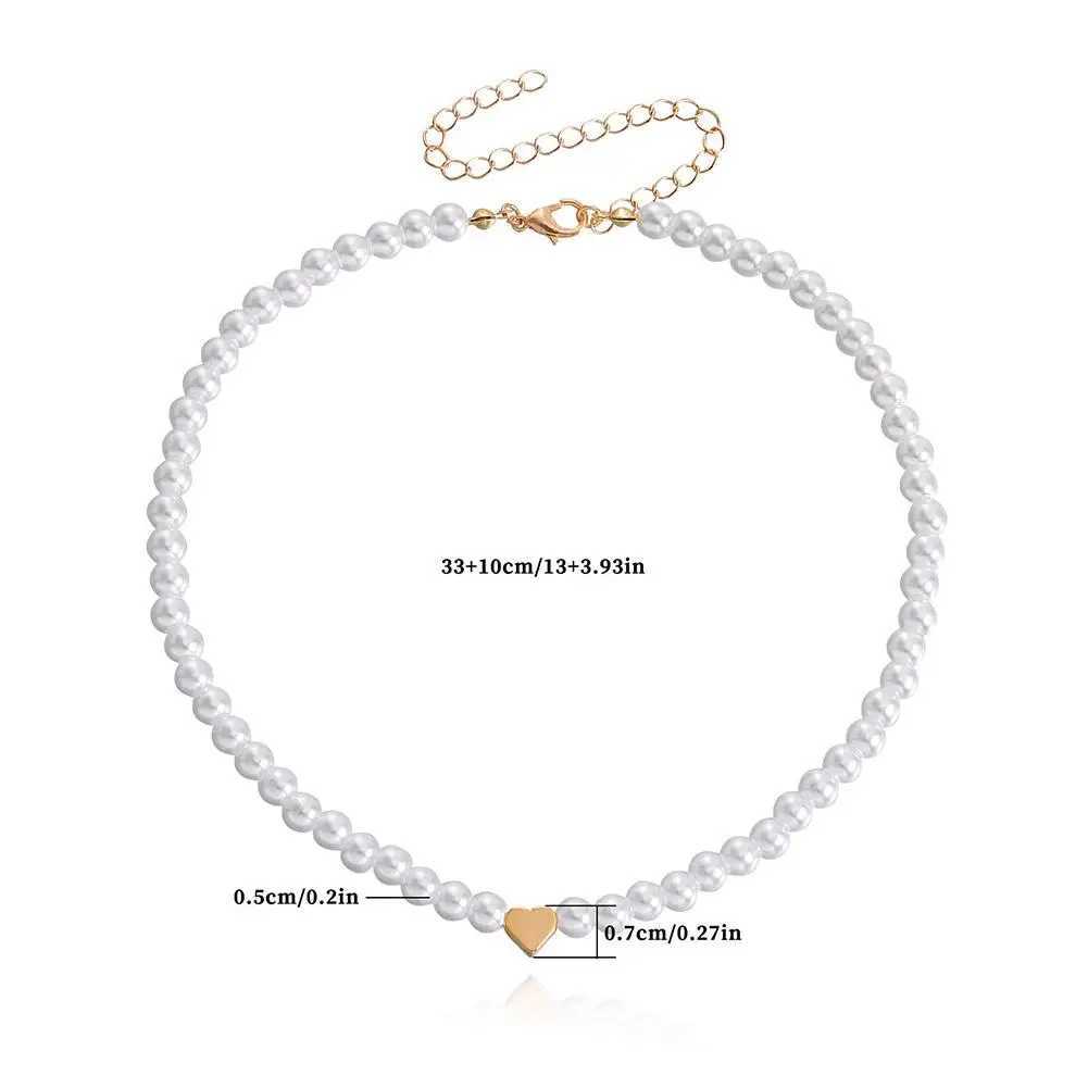Naszyjniki wisiorek Modny naszyjnik w kształcie serca dla kobiet luksusowy naszyjnik perłowy dla kobiet naszyjnik perłowy dla kobiet akcesoria ślubne