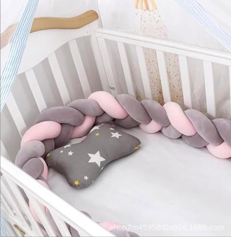 Bedding Sets 4M Baby Bed Bumper On The Crib Set For Born Cot Protector Knot Braid Pillow Cushion Anticollision 220718 Drop Delivery Dhl