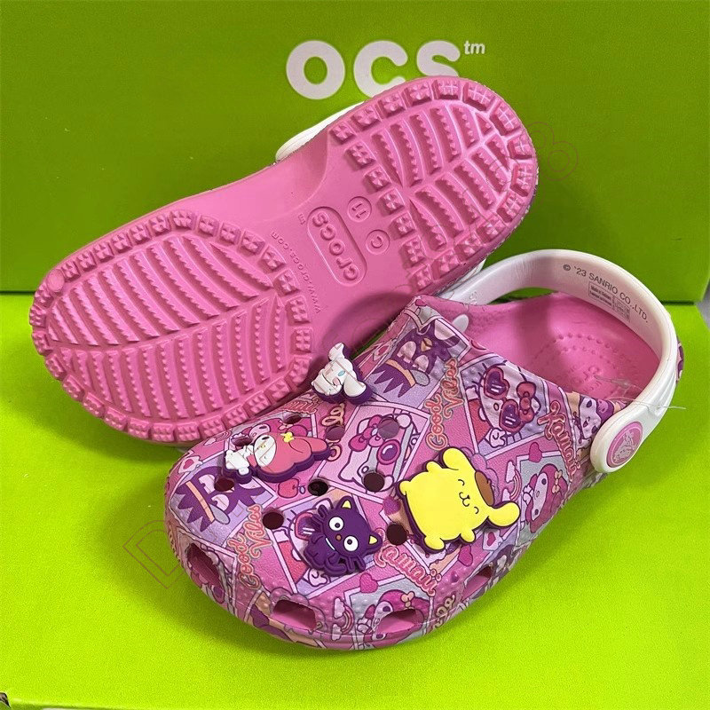 Sandaler Eva Kids Crocclog Crocodile Shoes Non-Slip Lightweight Bekväma högkvalitativa barn Summer Beach Ventilate Slides Designers Tecknad tofflor A-21