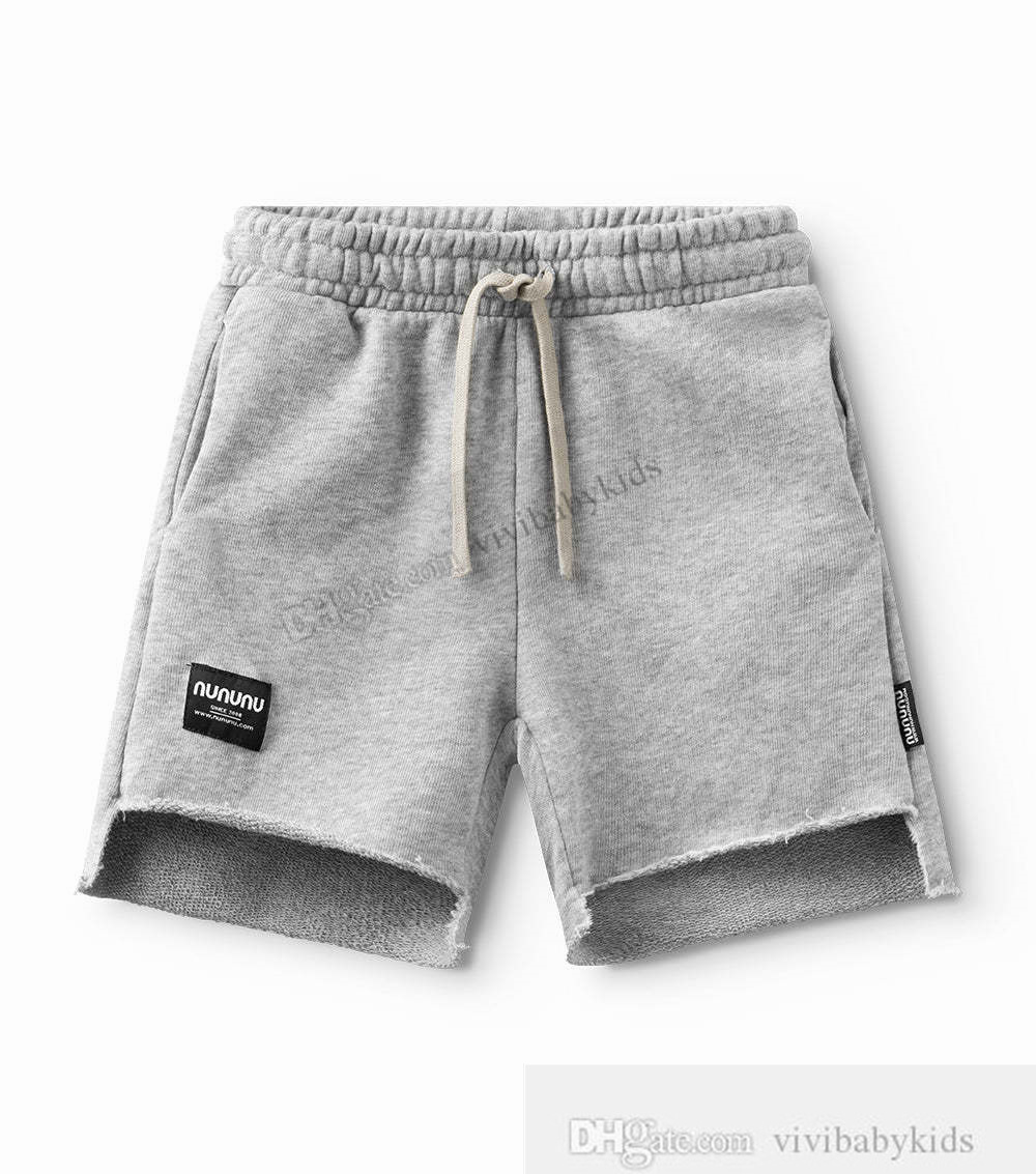 Fashion children cartoon letter printed shorts NU style boys girls hole casual half pants INS kids Gradient cotton casual shorts S1134