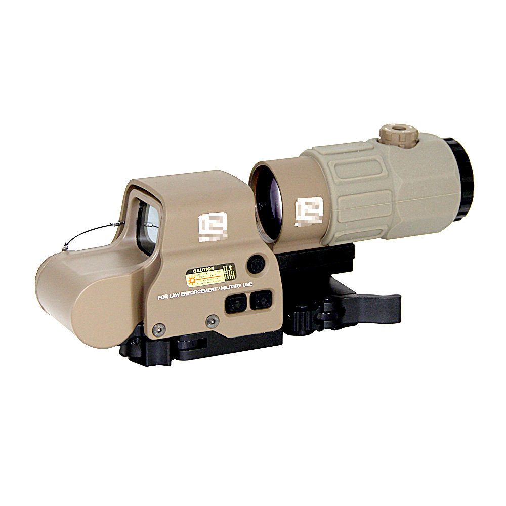 Tactique 558 holographique point vert rouge et loupe G45 portée de grossissement 5x Combo fusil de chasse optique T-dot commutateur sur le côté STS support détachable rapide