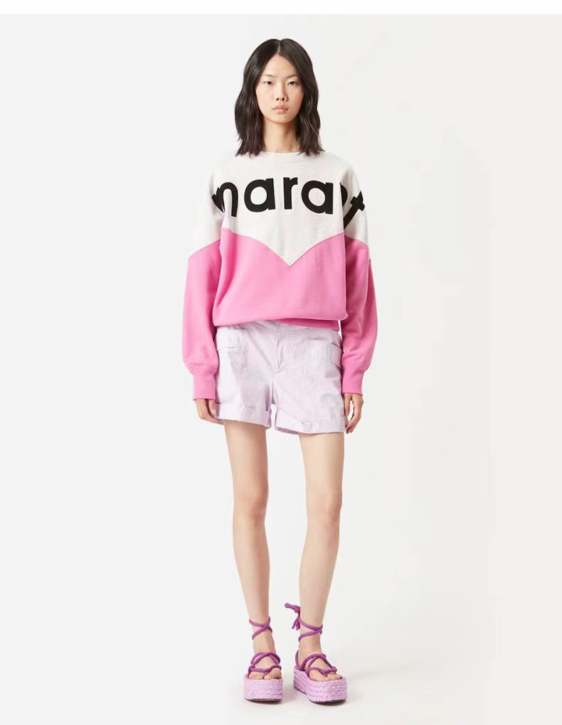 Isabel Marant Designer Sweatshirt Fashion New Round Rece Pullover Sweatshirt Women Lettern
