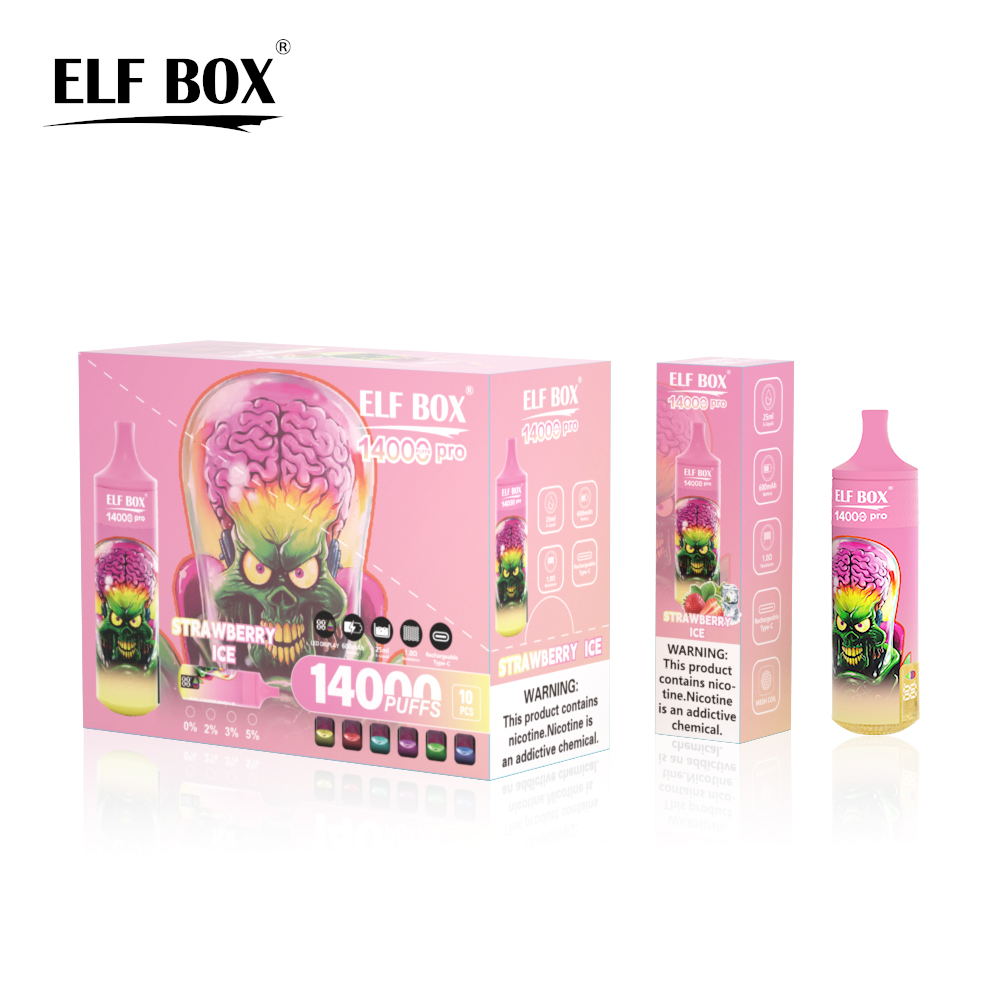 elf box RGB 14000 puffs pro 12000 10 flavors Disposable vapes e-cigarettes vape electronic device prefilled vape vs puff elf 15k bang 15000 puff 14000 digital box