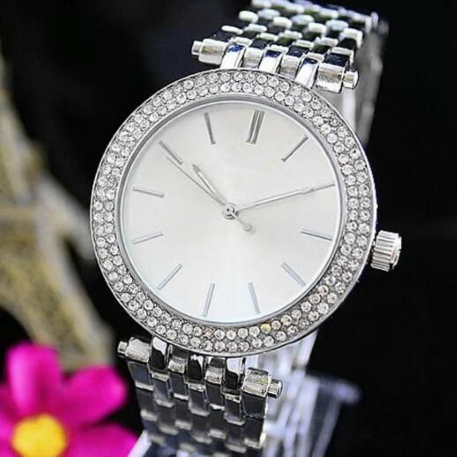 Ultra mince or rose femme diamant fleur montres marque de luxe infirmière dames robes femme boucle pliante montre-bracelet cadeaux pour gir241b
