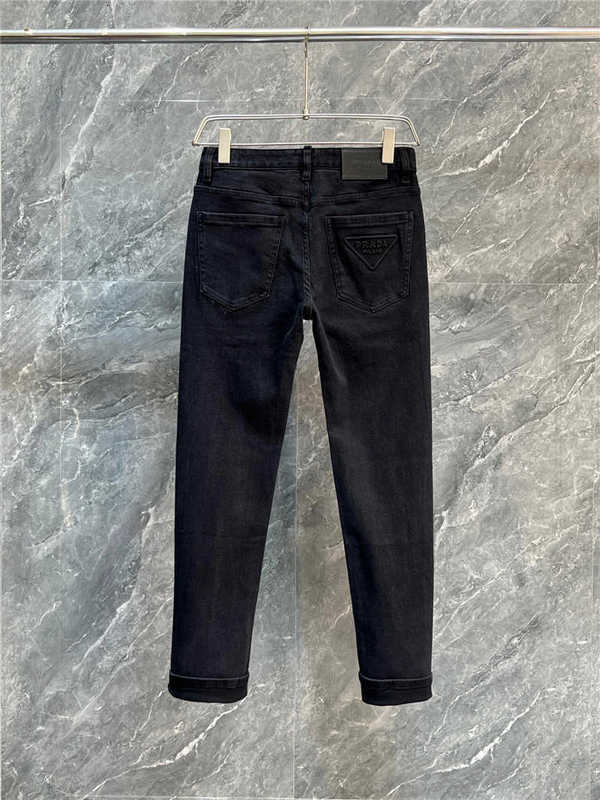 Jeans da uomo firmati 24 New P Family PRA Pu Piccolo dritto casual triangolo etichetta nastro ricamato lettera pantaloni GDEV