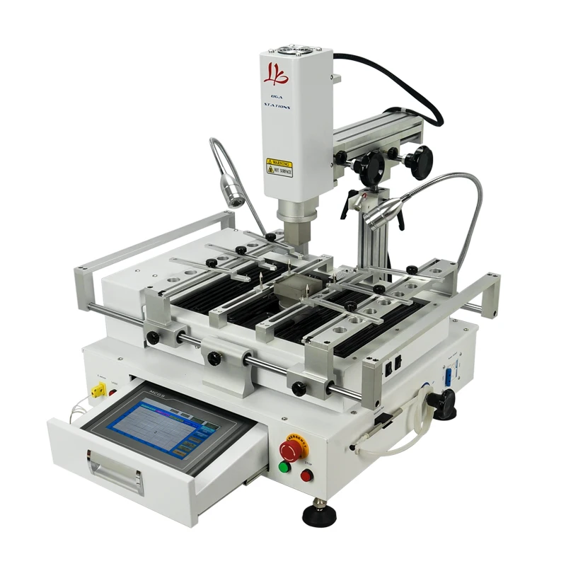 Estação de retrabalho BGA Ly R690 V.3 Máquina de Estações de Solda 3 zonas Tela Touch de Ar Hot Touch com Ponto Laser 4300W 350x250mm Ir Área de Trabalho Ir