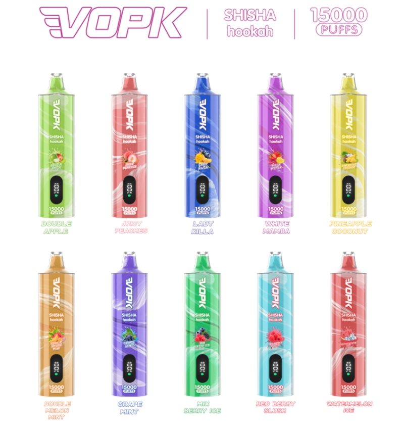 vopk VAPME shisha 15000 puffs 15k disposable original shisha puff Pen 20ml Pre-filled recharge 600mah mesh coil DTL vape puff bars