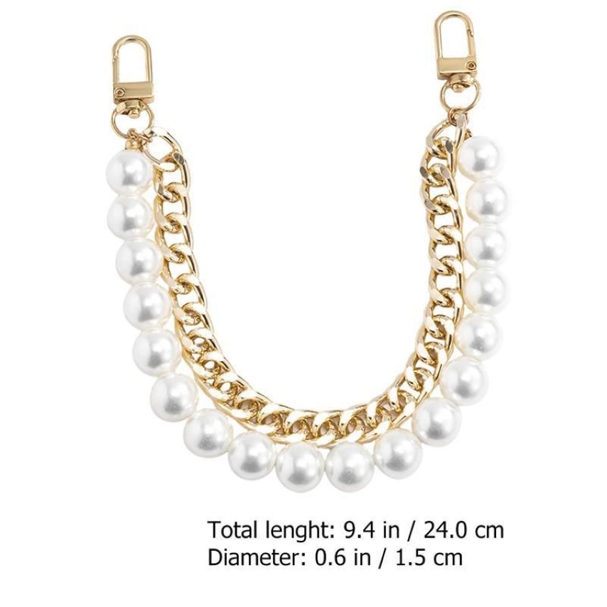 Cinturini orologi moda perle artificiali borsa tracolla a catena borsa di ricambio ChainWatch212L