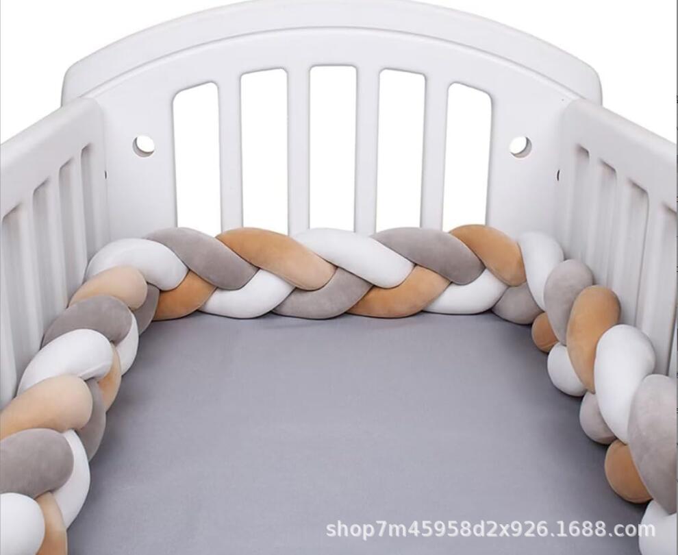 Sängkläder sätter 4m baby säng stötfångare på spjälsuppsättningen för född barnsängskydd knätera kudde kudde antikollision 220718 droppleverans DHC
