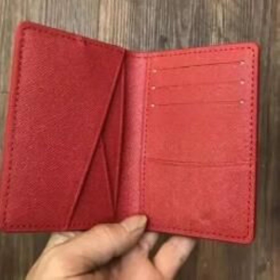 Designer-Card Holders Excellent Quality Pocket NM red black graphite mens Real leather wallets card holde purse id wallet bifold b3132