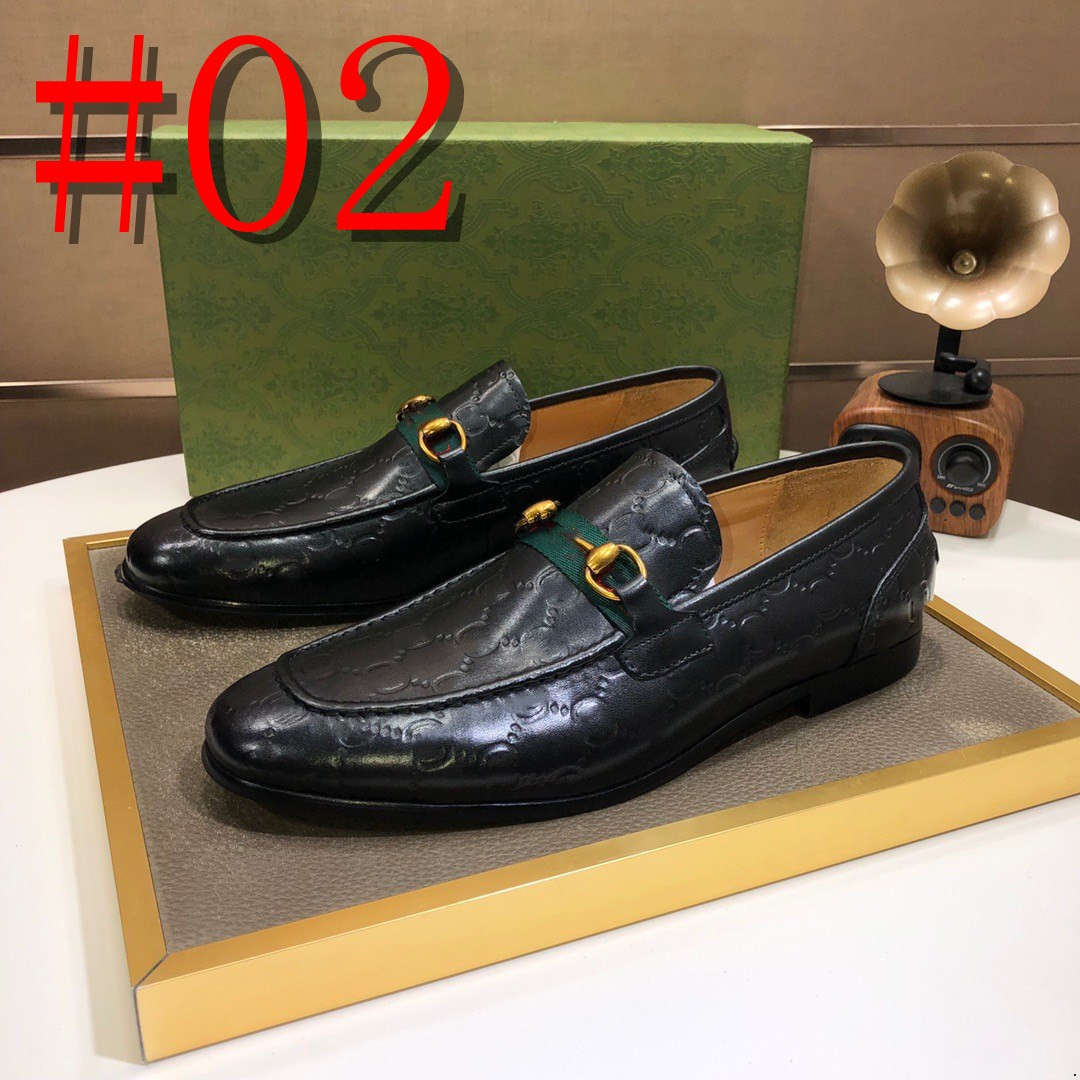 40Model High Grade Designer Men's Genuine Leather Shoe Elegant Formal Office Oxfords Wedding Shoe Lace Up Business Leather Shoes Handmade Black Size 38-46
