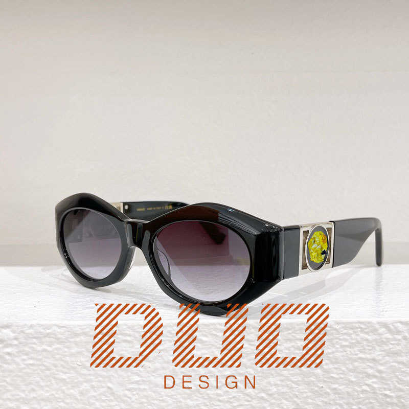 Óculos de sol de luxo Moda óculos moldura oval Designer óculos de sol mulheres anti-radiação UV400 lentes polarizadas mens retro hip hop óculos com original