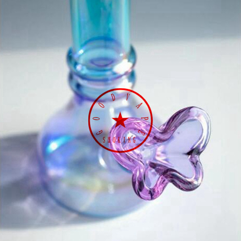 Colorful Butterfly Style Glass Bubble Smoking Portable Replaceable 14MM 18MM Male Joint Interface Bong Waterpipe Bubbler Handpipe Herb Tobacco Banger Bowl DHL