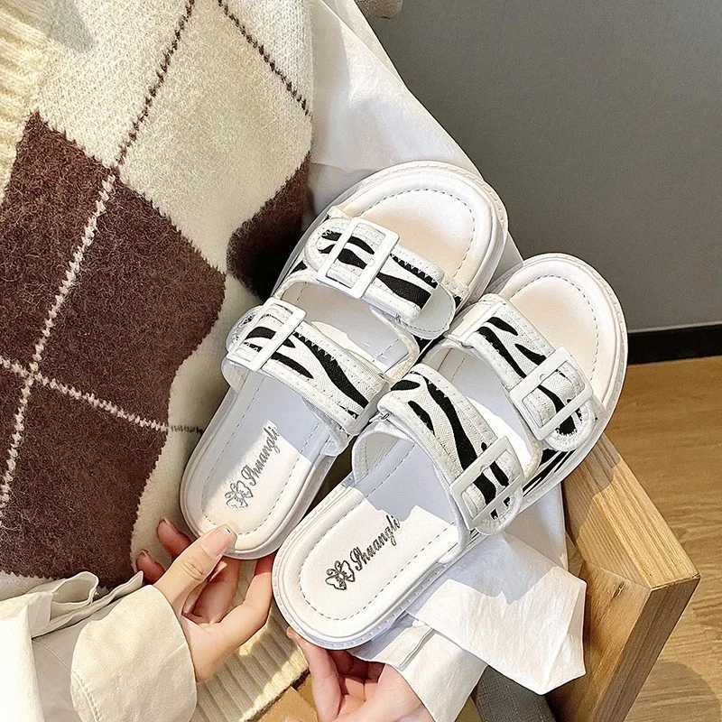 Slippers Women Sandals Soft Bottom Summer Platform Sandalias Mujer Elegant Shoes for Luxury Designers H240325